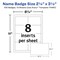 Avery Customizable Name Badges, Clip Style, 2.25" x 3.5", Clear Name Tag Holders, White Laser/Inkjet Printable Inserts, 100 Total (74461)